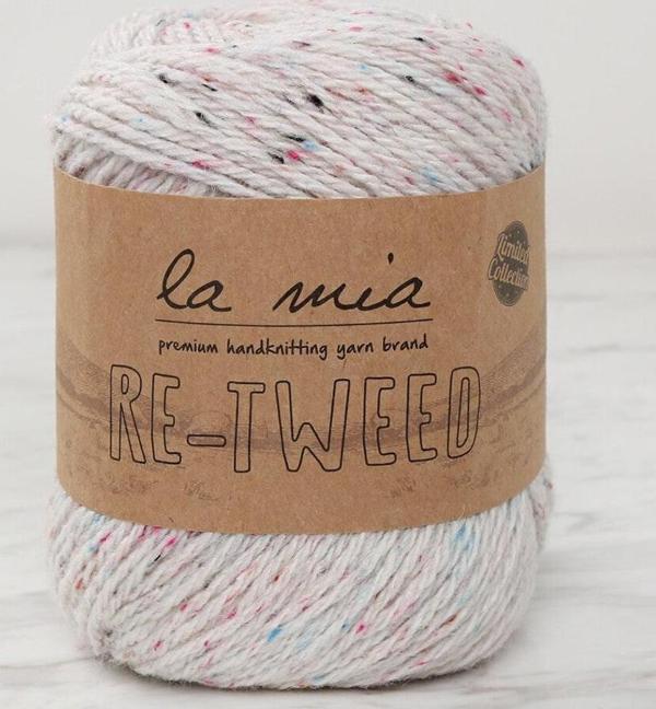 La Mia Re-Tweed Krem Melanj El Örgü İpi - L155 - Image 1