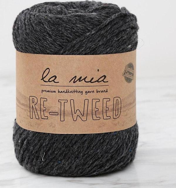 La Mia Re-Tweed Koyu Gri Melanj El Örgü İpi - L158 - Image 1
