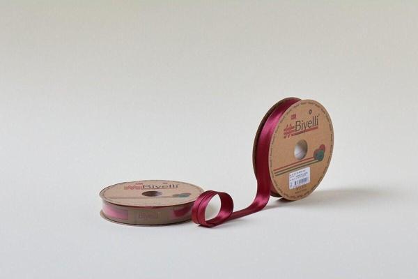 Biye Saten Katlı 022 Bordo 2 cm 25 Metre %100 Polyester - Image 1