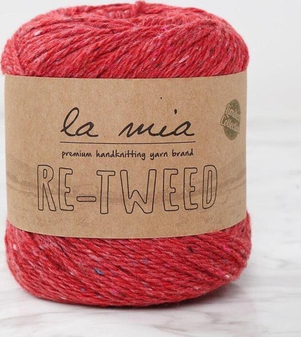 La Mia Re-Tweed Kırmızı Melanj El Örgü İpi - L165 - Image 1