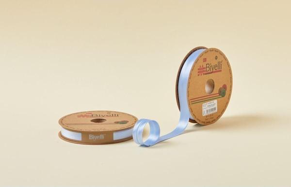 Biye Saten Katlı 052 Koyu Mavi 2 cm 25 Metre %100 Polyester - Image 1