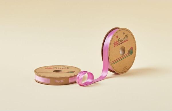 Biye Saten Katlı 053 Koyu Pembe 2 cm 25 Metre %100 Polyester - Image 1