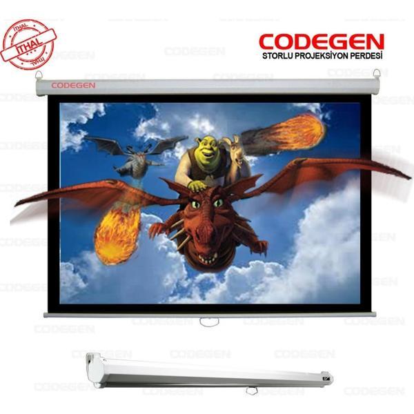 Codegen Ax-18 Storlu Projeksiyon Perdesi 180x180 (arkası Siyah Fonlu - Duvar/tavan Asılabilir) - Image 1