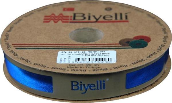 Biye Saten Katlı 061 Petrol Açık 2 cm 25 Metre %100 Polyester - Image 1