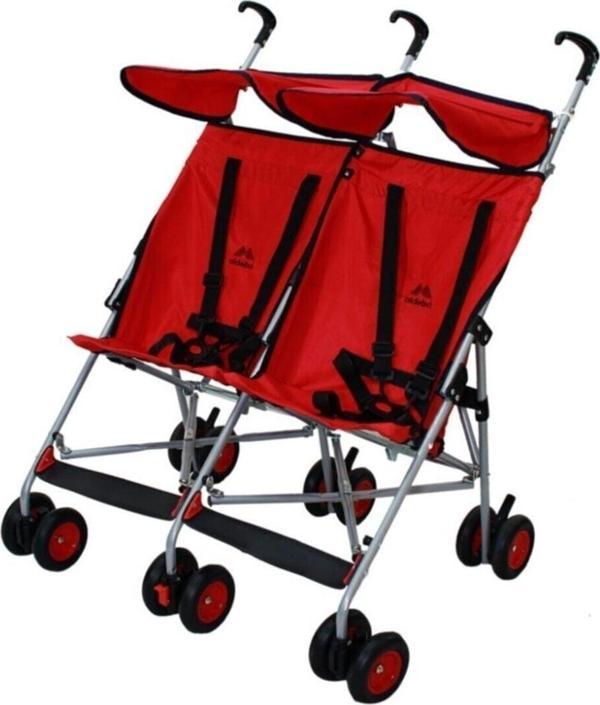 Bubu home Al-3030 Ikiz Baston Bebek Arabası Kırmızı - Image 1