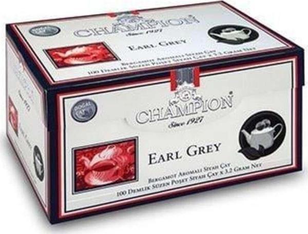 Beta Tea Champion Earl Grey Demlik Poşet 100 Adet (Bergamot - Tomurcuk Çayı) - Image 1