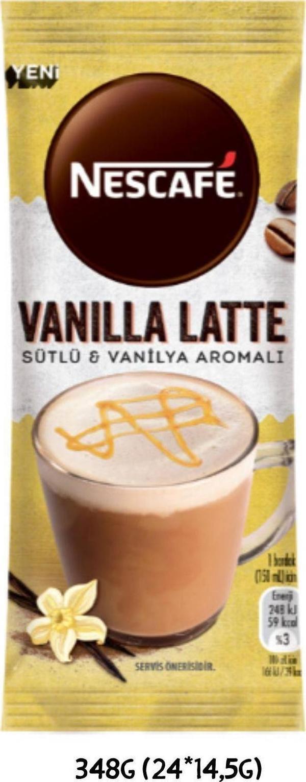 Nescafe Latte Sütlü Ve Vanilla Çözünebilir Kahve Karışımı 14.5 G X 24 - Image 1