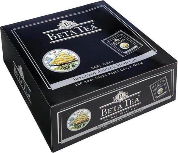 Beta Tea Beta Earl Grey Bardak Poşet 100 X 2 Gr (Bergamot - Tomurcuk Çayı) - Image 1