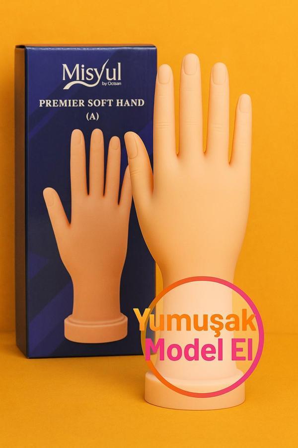 Protez Tırnak Kalıcı Oje Eğitim Model Eli Silikon El Manken - Image 1