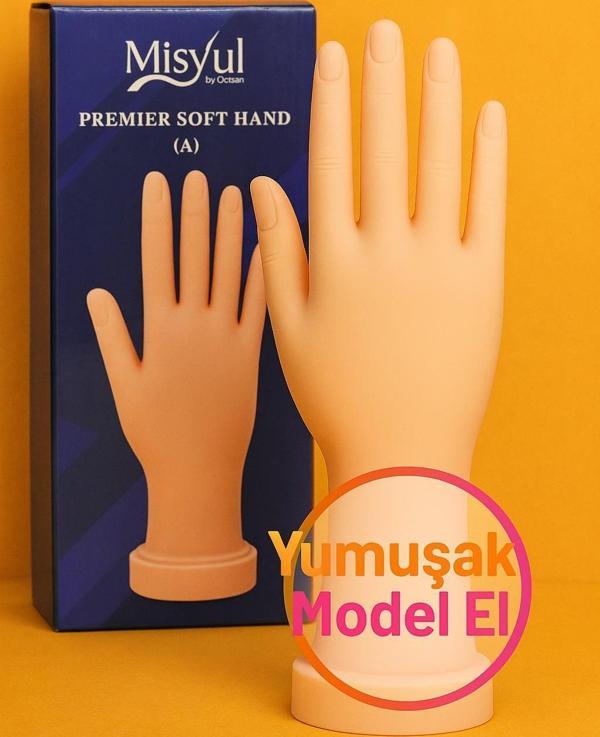 Protez Tırnak Kalıcı Oje Eğitim Model Eli Silikon El Manken - Image 1