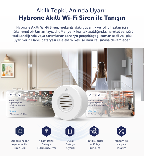 HY-SW1181-IS Hybrone Akıllı İç Ortam Siren - Image 1