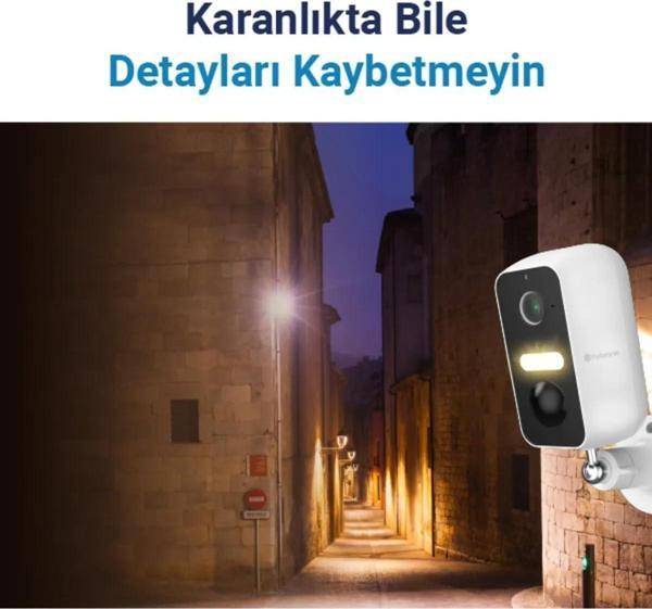 HY-CW3013-FB Hybrone İç/Dış Ortam Akıllı Wi-Fi Batarya Kamera - Image 1