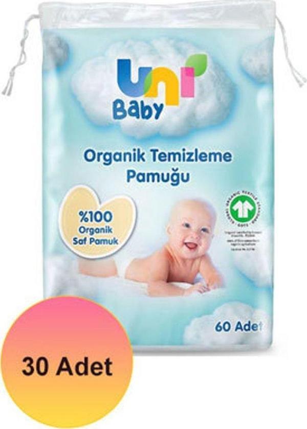 Uni Baby Bebek Temizleme Pamuğu 60 Lı- 30 adet - Image 1