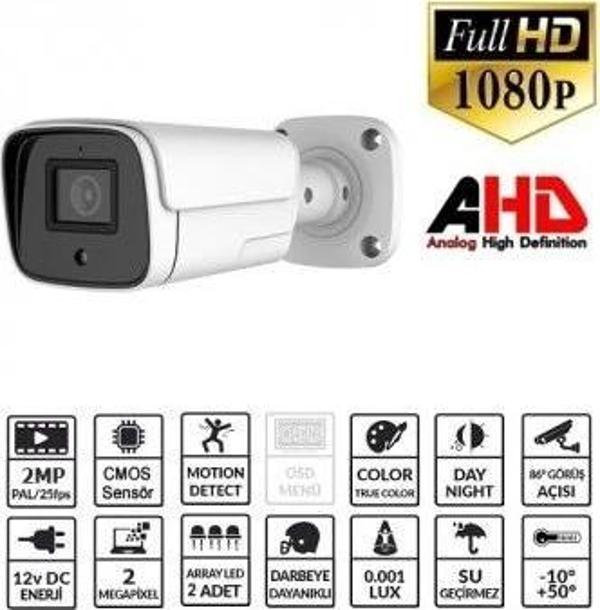 Ezcool Ez-2040hd 2 Mp 3.6mm Lens Ahd Bullet Kamera - Image 1