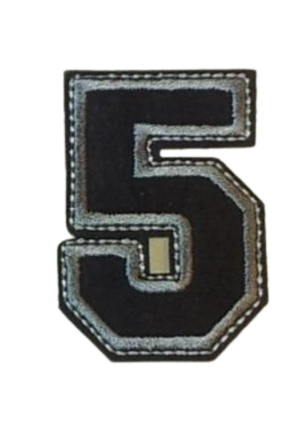 Aplike Ütü İle Yapışan 5  Rakamı  Arma 4x4 cm - Image 1