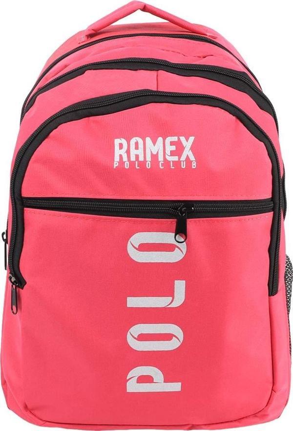 POLO Yazılı Fuşya Sırt Çantası, Okul Çantası, Okul Sırt Çantası - Image 1