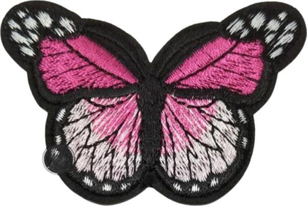 Aplike Ütü İle Yapışan Kelebek Pembe Arma 7x5 cm - Image 1