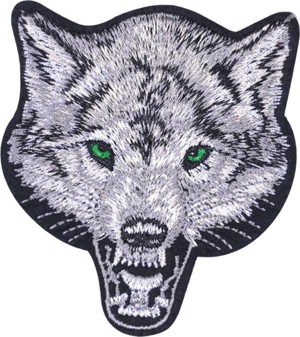 Aplike Ütü İle Yapışan Kurt Yeşilgöz Arma 7x6 cm - Image 1