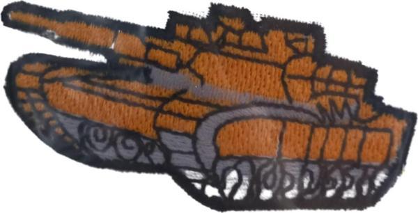 Aplike Ütü İle Yapışan Tank Turuncu Arma 4x3 cm - Image 1