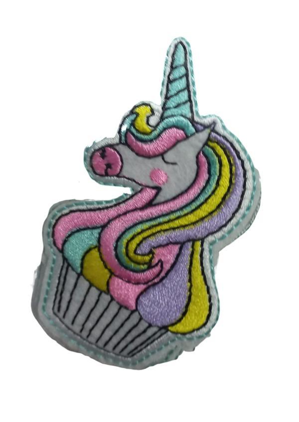 Aplike Ütü İle Yapışan Unicorn At Yeşil Arma 4 cm - Image 1