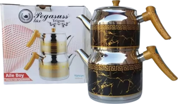 Pegasus Orta Boy Klara Desenli Lüx Çaydanlık - Image 1