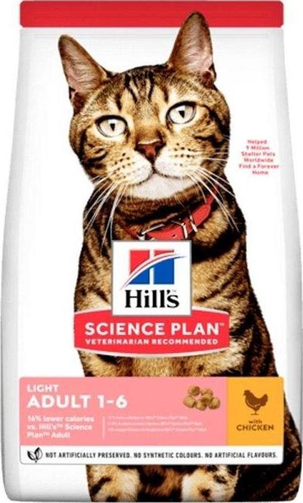 Hill's Adult Light Tavuklu Yetişkin Diyet Kedi Maması 3 Kg - Image 1