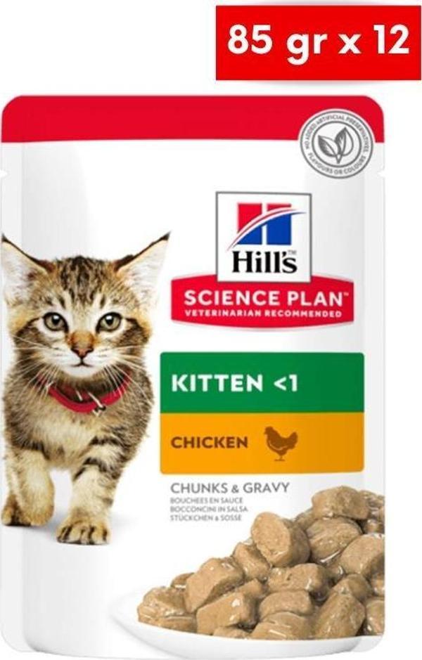 Hill's Yavru Kediler Için Tavuklu Konserve 85 Gr X 12 Adet - Image 1