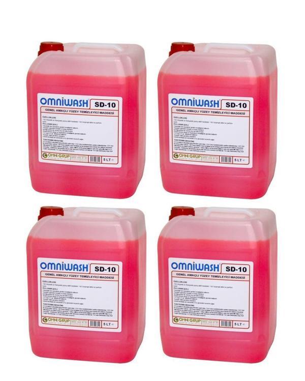 Omniwash SD-10 Genel Amaçlı Yüzey Temizleyici Parfümlü 5 Litre 4 Adet - Image 1