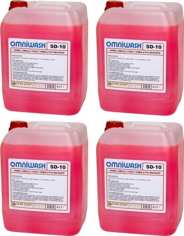 Omniwash SD-10 Genel Amaçlı Yüzey Temizleyici Parfümlü 5 Litre 4 Adet - Image 1