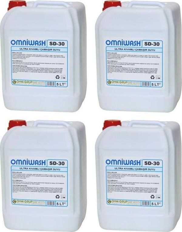 Omniwash SD-30 5000 ml Ultra Kıvamlı Çamaşır Suyu 4 Adet - Image 1