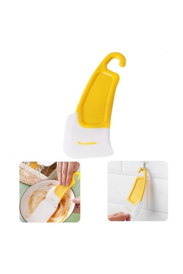Çizmez Silikon Bulaşık Kazıyıcı Spatula Fırça Tava Tepsi Ocak Yağ Leke Temizleme Hamur Spatulası - Image 1