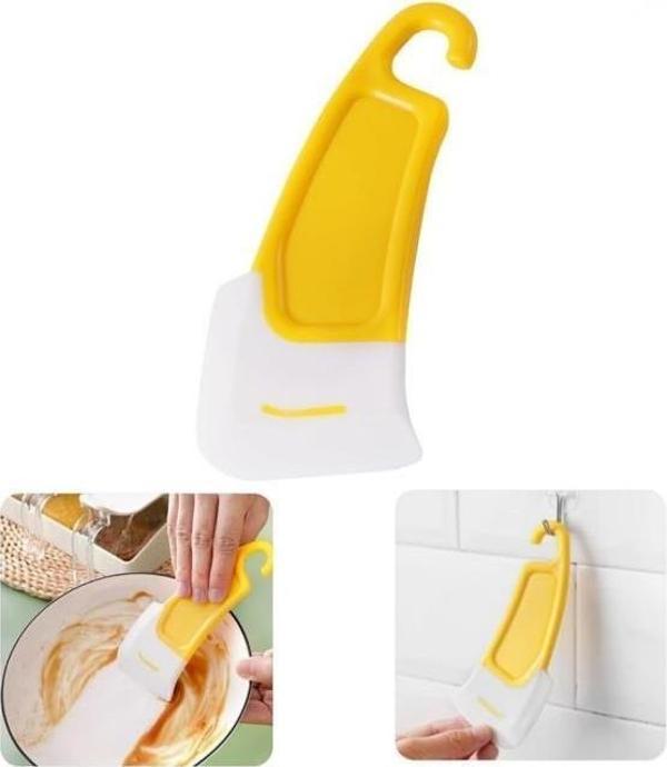 Çizmez Silikon Bulaşık Kazıyıcı Spatula Fırça Tava Tepsi Ocak Yağ Leke Temizleme Hamur Spatulası - Image 1