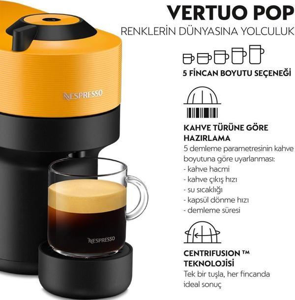 Nespresso Vertuo Pop Kahve Makinesi,Turuncu - Image 1