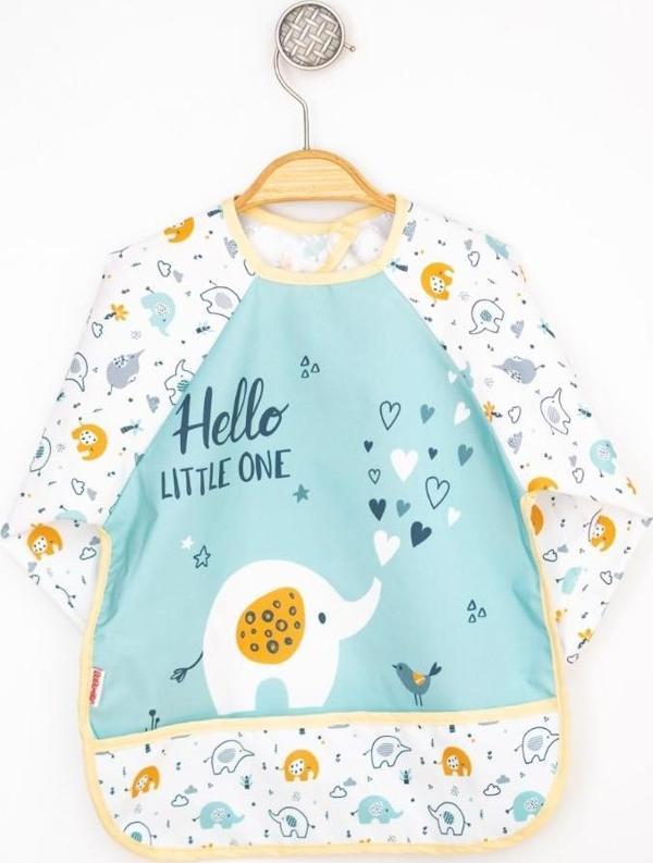 Fil Unisex Kollu Faliyet Mama Önlüğü 0/36 Ay Sıvı Geçirmez - Image 1