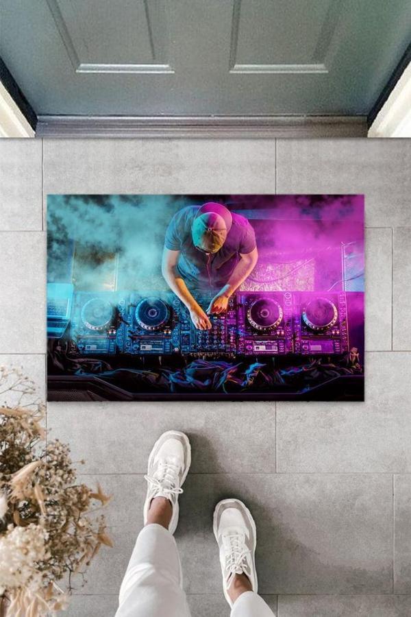 Dijital Baskı Renkli Dj Kapı Paspası K-2108 - Image 1