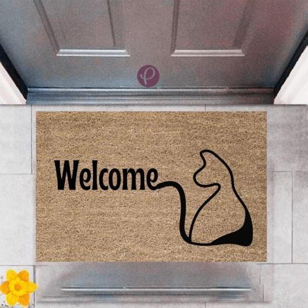 Kapı Önü Paspası Dekoratif Dijital Baskı Welcome P-2419 - Image 1