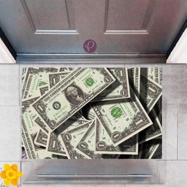 Kapı Önü Paspası Dekoratif Dijital Baskı Dolar P-2331 - Image 1