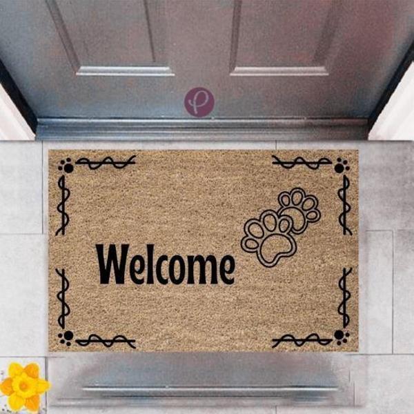Kapı Önü Paspası Dekoratif Dijital Baskı Welcome P-2420 - Image 1