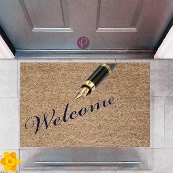 Kapı Önü Paspası Dekoratif Dijital Baskı Welcome P-2458 - Image 1