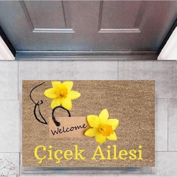 Kapı Önü Paspası Dekoratif Dijital Baskı Welcome P-2462 - Image 1