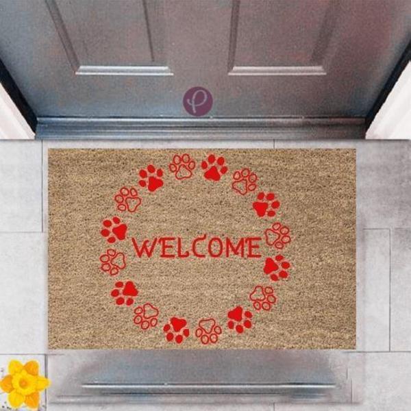 Kapı Önü Paspası Dekoratif Dijital Baskı Welcome P-2470 - Image 1