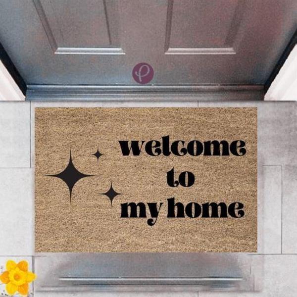Kapı Önü Paspası Dekoratif Dijital Baskı Welcome to My Home P-2425 - Image 1