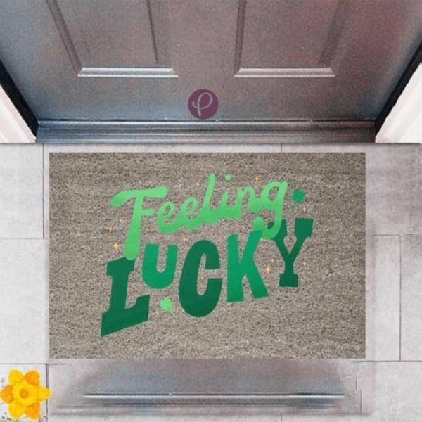 Kapı Önü Paspası Dekoratif Dijital Baskı Feeling Lucky P-2360 - Image 1