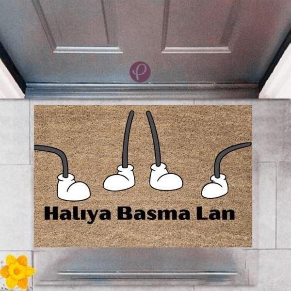 Kapı Önü Paspası Dekoratif Dijital Baskı Halıya Basma Lan P-2384 - Image 1