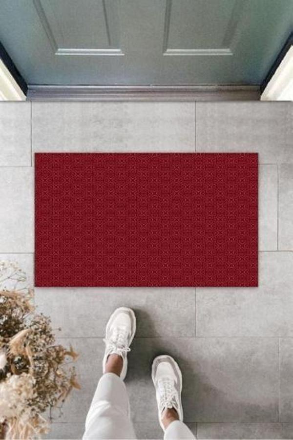 Gül Kurusu Kapı Önü Paspası Kalp Motif Desen  K-3223 - Image 1