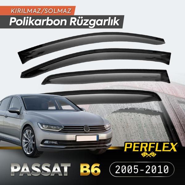 VW Passat B6 2005-2010 Cam Rüzgarlığı V2 Düz - Image 1