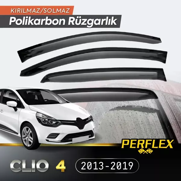 Perflex Polikarbon Kırılmaz Rüzgarlık V2 Mugen Renault Clio 4 2013-2019 - Image 1