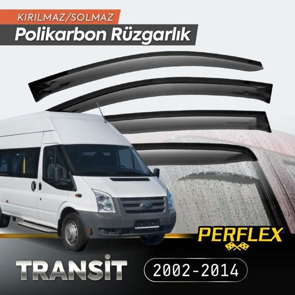 Ford Transit 2002-2014 Cam Rüzgarlığı V2 Düz - Image 1