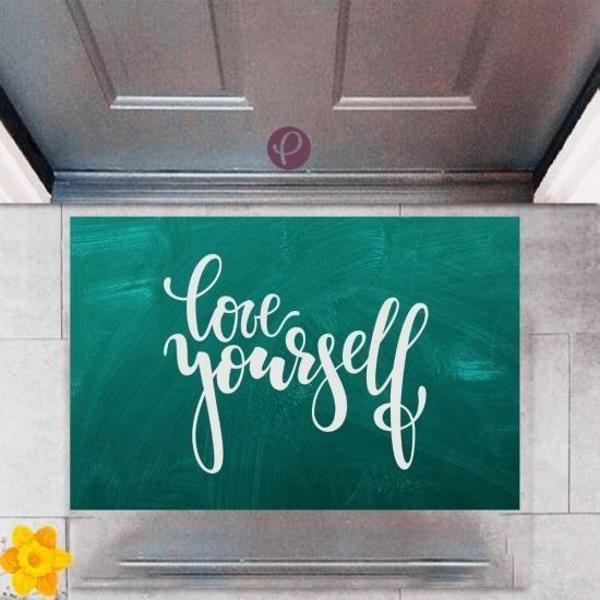 Kapı Önü Paspası Dekoratif Dijital Baskı Love Yourself P-2333 - Image 1