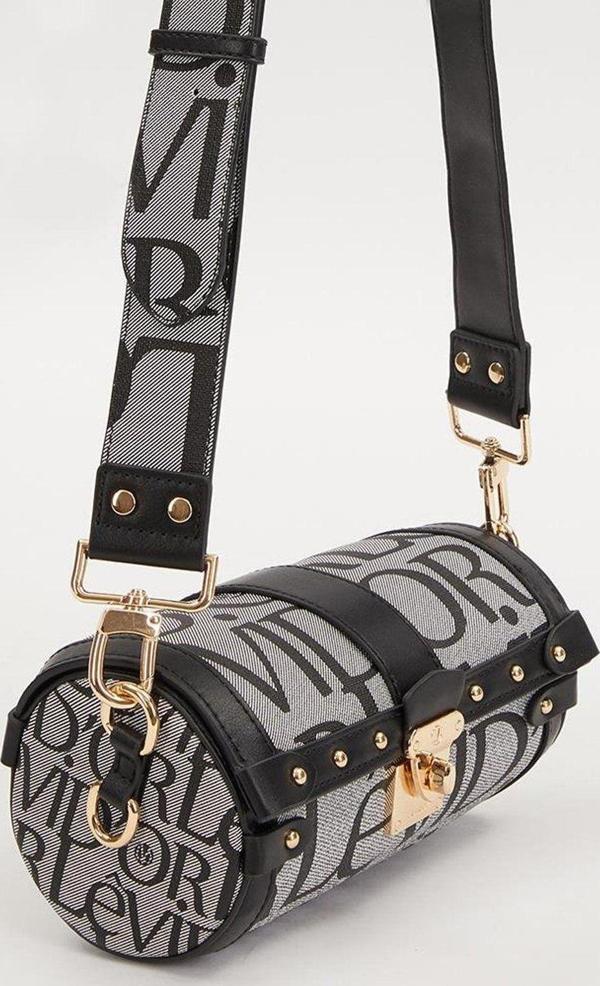 Levidor 930278 Silindir Şekilli Kadın Omuz Çantası Siyah - Image 1